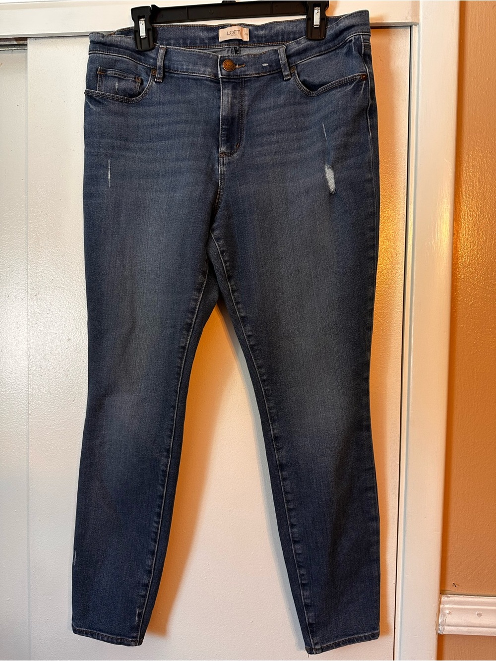 LOFT Skinny Jeans in Dark Blue